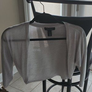 Womens short silver wrap shawl